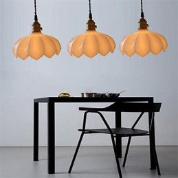 Lámpara colgante de cristal con iluminación retro