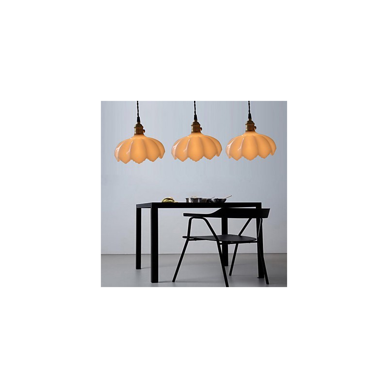 Lámpara colgante de cristal con iluminación retro