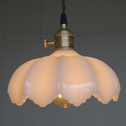 Lámpara colgante de cristal con iluminación retro