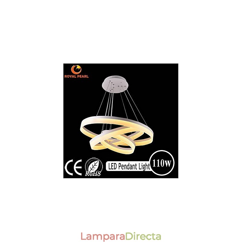 Lámpara colgante moderna de acrílico de color blanco de gran oferta, 130 W