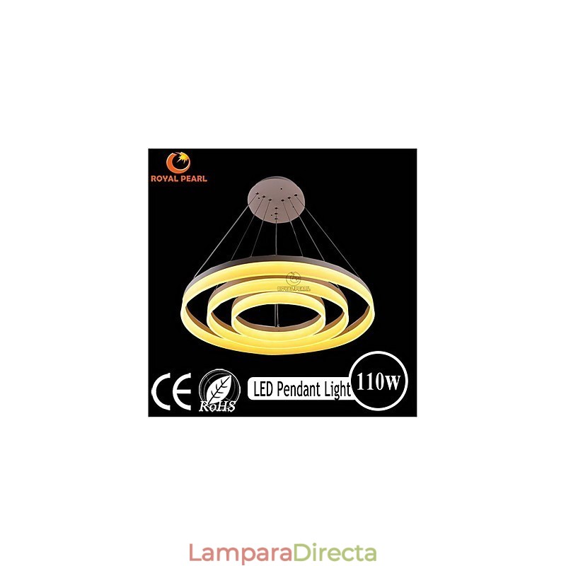 Lámpara colgante moderna de acrílico de color blanco de gran oferta, 130 W