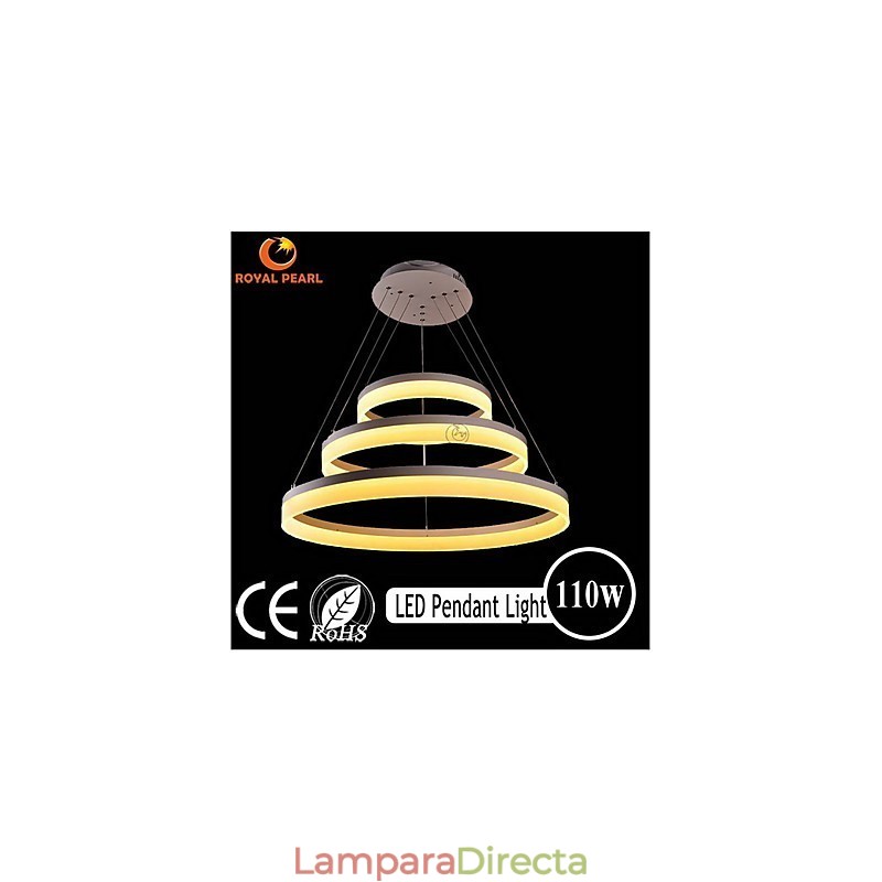Lámpara colgante moderna de acrílico de color blanco de gran oferta, 130 W