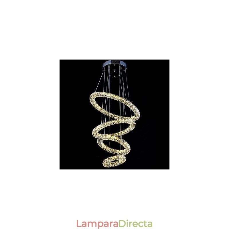 Lámpara colgante de anillo de cristal Lámpara de techo moderna Lámparas de iluminación Accesorios con
