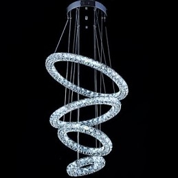 Lámpara colgante de anillo de cristal Lámpara de techo moderna Lámparas de iluminación Accesorios con