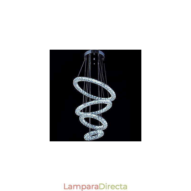 Lámpara colgante de anillo de cristal Lámpara de techo moderna Lámparas de iluminación Accesorios con
