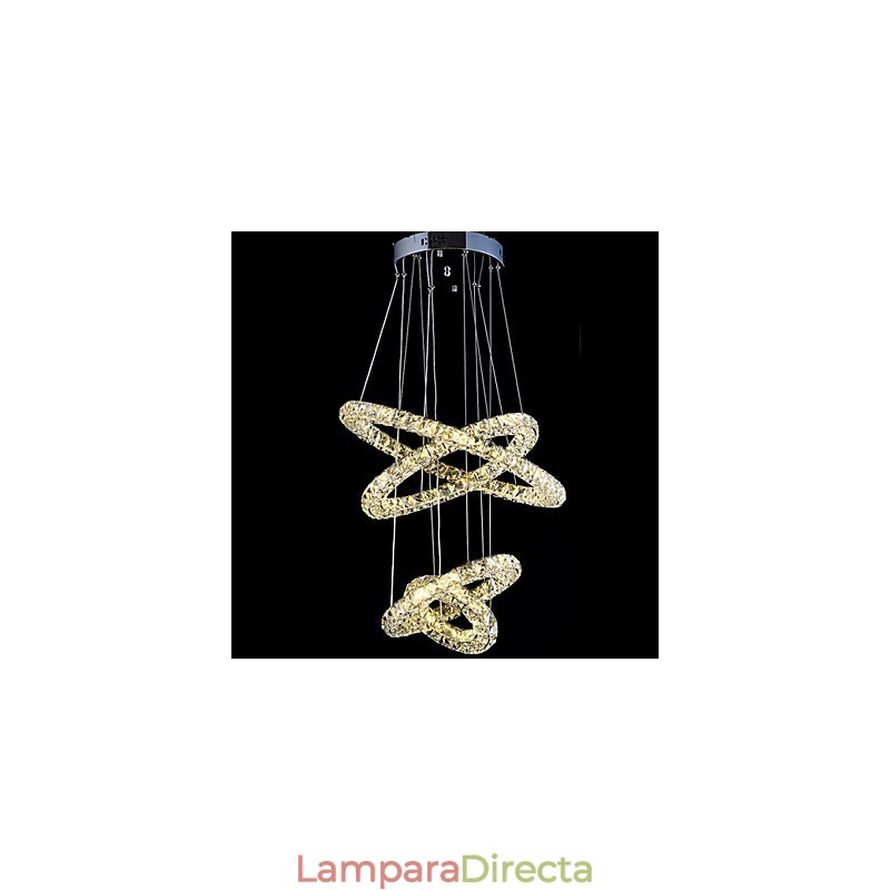 Lámpara colgante de anillo de cristal Lámpara de techo moderna Lámparas de iluminación Accesorios con