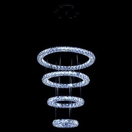 Lámpara colgante de anillo de cristal Lámpara de techo moderna Lámparas de iluminación Accesorios con