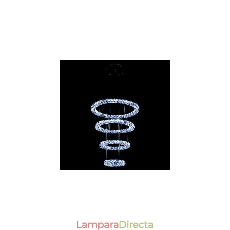 Lámpara colgante de anillo de cristal Lámpara de techo moderna Lámparas de iluminación Accesorios con