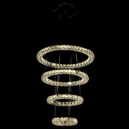 Lámpara colgante de anillo de cristal Lámpara de techo moderna Lámparas de iluminación Accesorios con