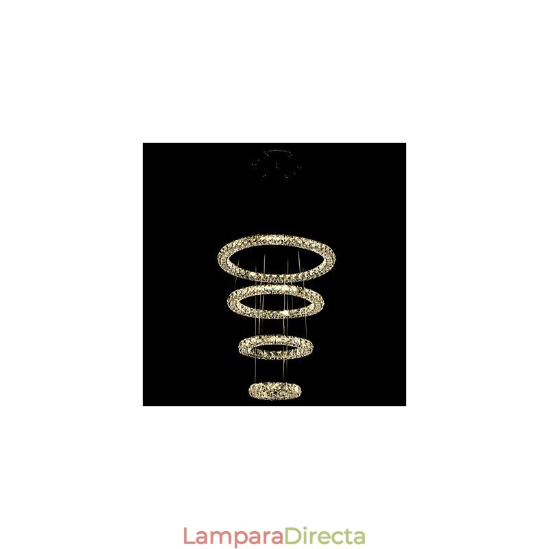 Lámpara colgante de anillo de cristal Lámpara de techo moderna Lámparas de iluminación Accesorios con