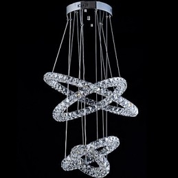 Lámpara colgante de anillo de cristal Lámpara de techo moderna Lámparas de iluminación Accesorios con