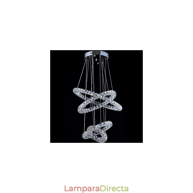 Lámpara colgante de anillo de cristal Lámpara de techo moderna Lámparas de iluminación Accesorios con