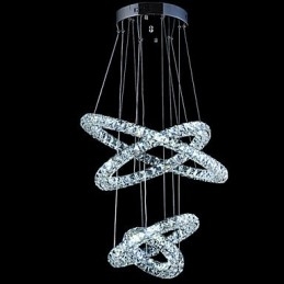 Lámpara colgante de anillo de cristal Lámpara de techo moderna Lámparas de iluminación Accesorios con