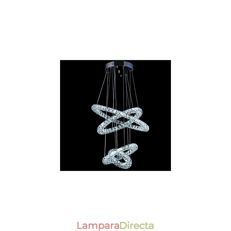 Lámpara colgante de anillo de cristal Lámpara de techo moderna Lámparas de iluminación Accesorios con