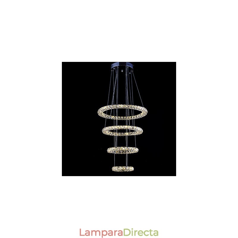 Lámpara colgante de anillo de cristal Lámpara de techo moderna Lámparas de iluminación Accesorios con