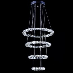 Lámpara colgante de anillo de cristal Lámpara de techo moderna Lámparas de iluminación Accesorios con