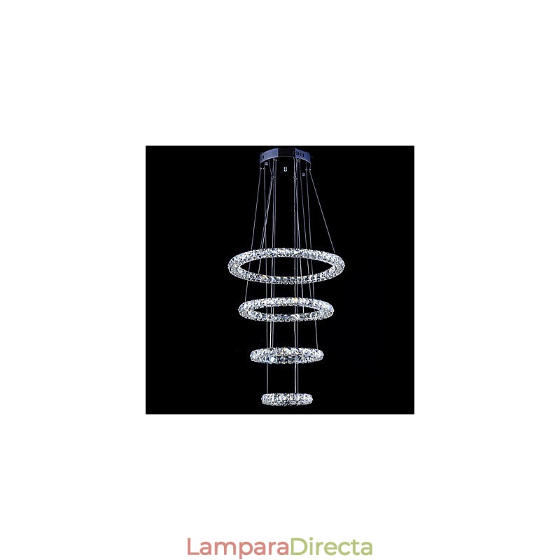 Lámpara colgante de anillo de cristal Lámpara de techo moderna Lámparas de iluminación Accesorios con