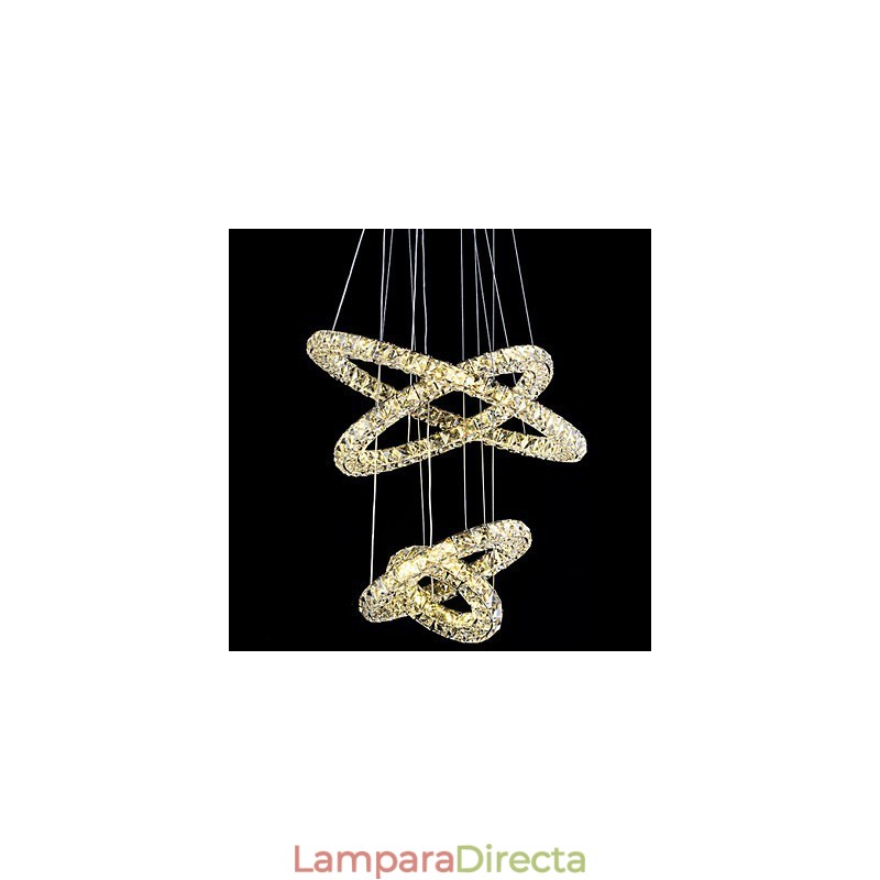 Lámpara colgante de anillo de cristal Lámpara de techo moderna Lámparas de iluminación Accesorios con