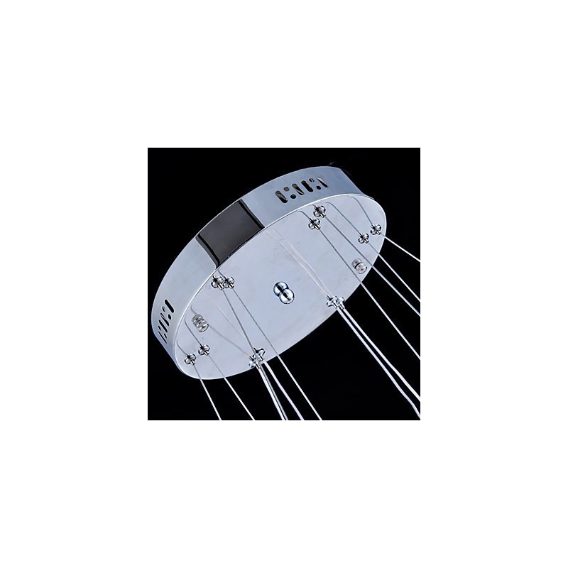 Lámpara colgante de cristal para techo, lámpara de araña, accesorios de iluminación con 4 anillos