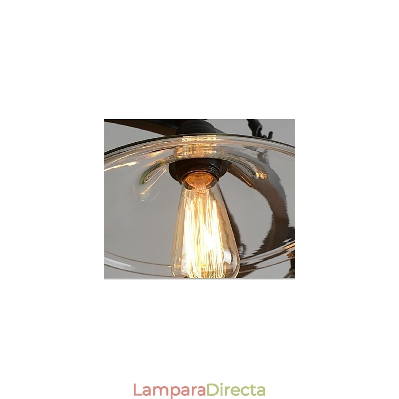 Lámpara colgante de metal con pintura estilo campestre, estilo retro, clásica, tradicional, para comedor