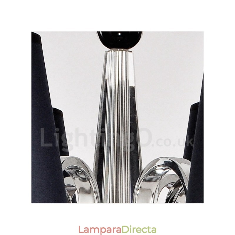 Lámpara de araña moderna, contemporánea, tradicional, clásica, rústica, estilo cabaña, vintage, estilo isla de campo, de metal cromado