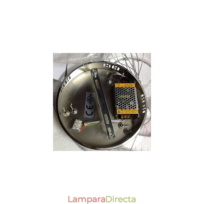 Lámparas colgantes Lámpara de techo Lámpara de araña Iluminación Redonda 4 anillos Anillo grande Cristal ámbar y otros cristales transparentes