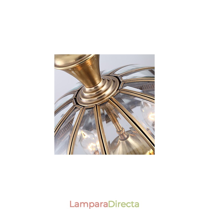 Lámparas colgantes de cristal estilo mini, tradicionales, clásicas, de metal.