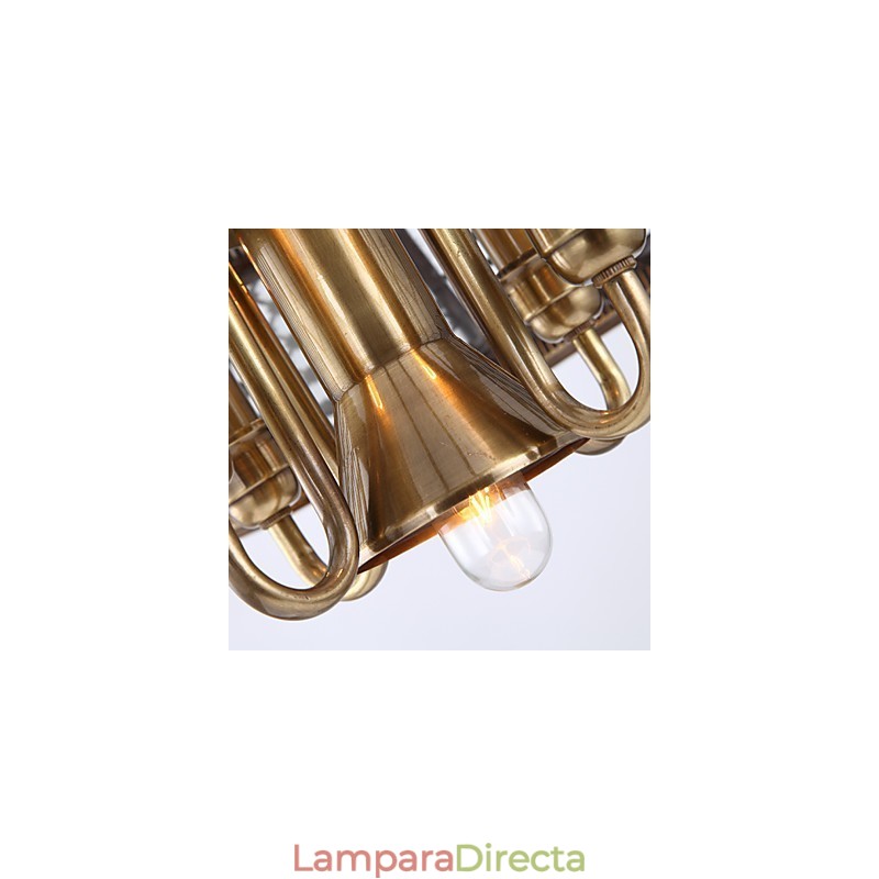 Lámparas colgantes de cristal estilo mini, tradicionales, clásicas, de metal.