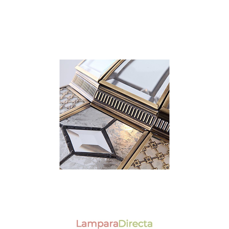 Lámparas colgantes de cristal estilo mini, tradicionales, clásicas, de metal.