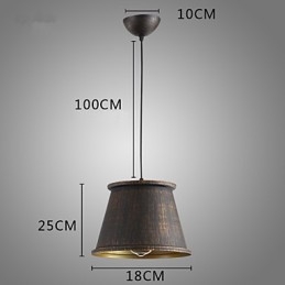 Lámpara colgante de metal de diseñadores retro