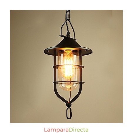 Lámpara colgante de metal con pintura rústica vintage para garaje Lámpara colgante de metal con pintura rústica vintage para garaje