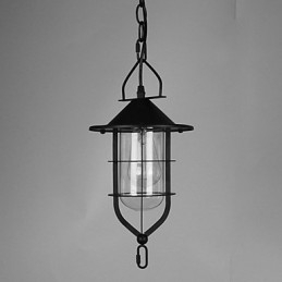 Lámpara colgante de metal con pintura rústica vintage para garaje