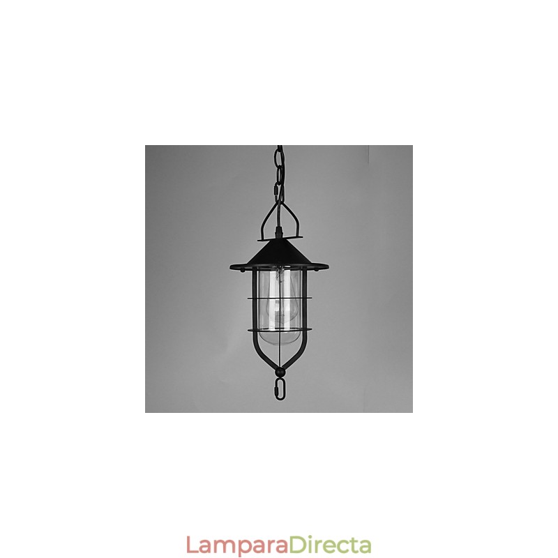 Lámpara colgante de metal con pintura rústica vintage para garaje