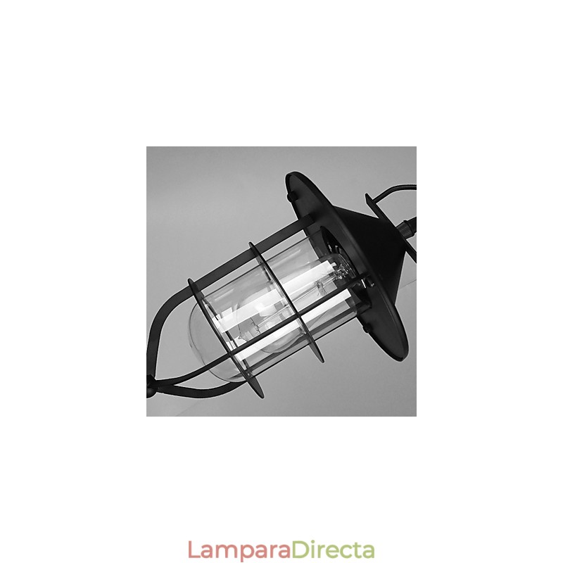 Lámpara colgante de metal con pintura rústica vintage para garaje