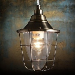 Lámpara colgante de metal galvanizado estilo mini retro