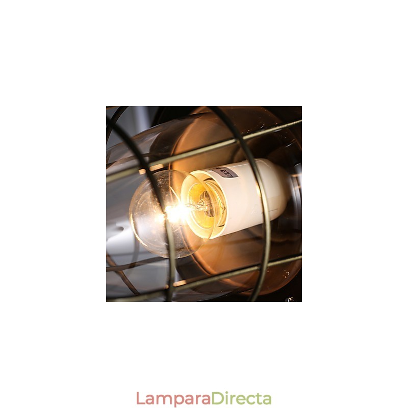 Lámpara colgante de metal galvanizado estilo mini retro