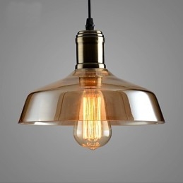Lámpara colgante de cristal con iluminación retro