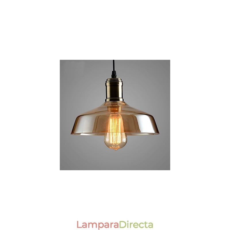 Lámpara colgante de cristal con iluminación retro