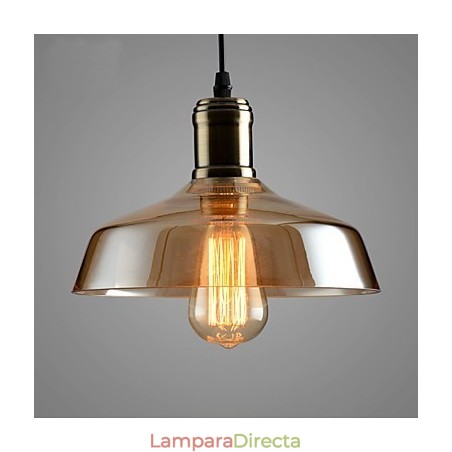 Lámpara colgante de cristal con iluminación retro Lámpara colgante de cristal con iluminación retro