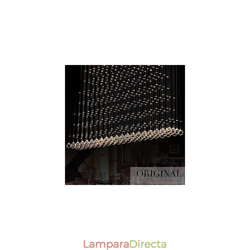 Lámpara colgante de cristal K9 con alambre colgante, iluminación de techo, lámpara de cafetería interior