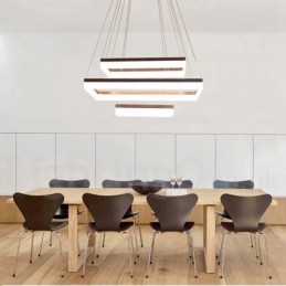Lámpara colgante moderna y contemporánea de 3 niveles con Wi-Fi inteligente y regulable para el hogar