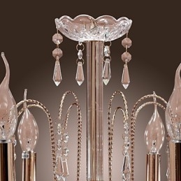 Elegante lámpara de araña de cristal con 9 luces