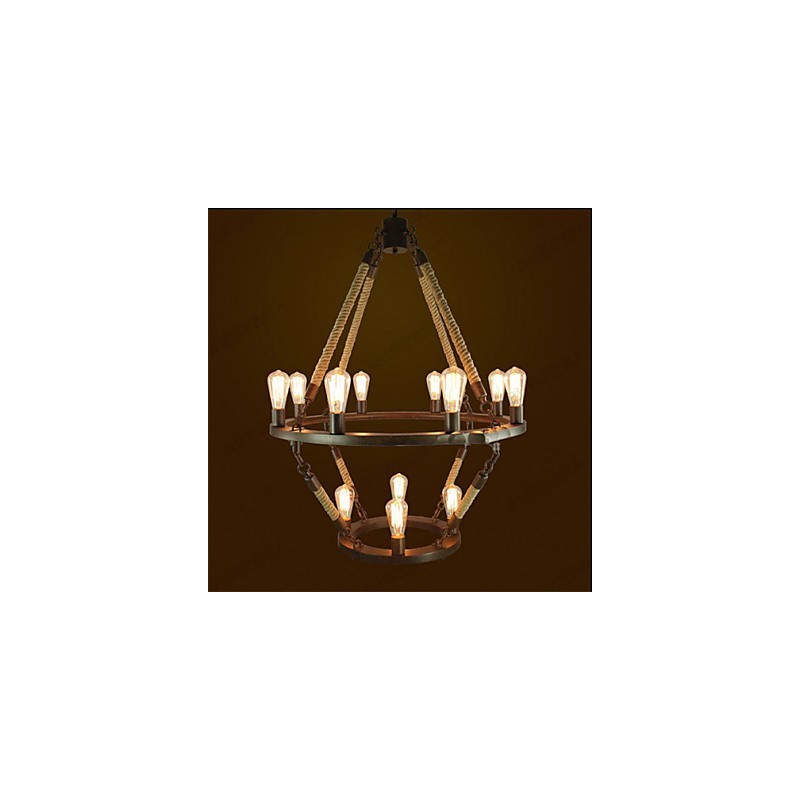 Lámpara industrial americana Windge de cáñamo de 12 pulgadas estilo retro europeo