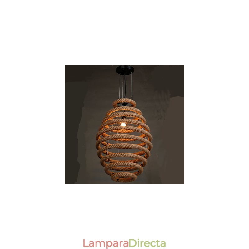 Lámpara de araña de panal de cáñamo estilo americano