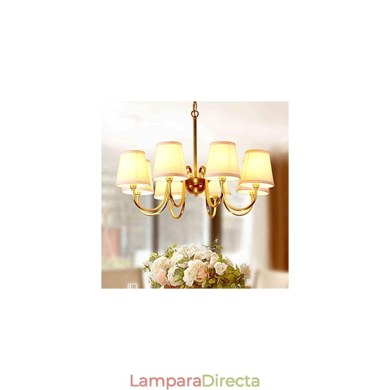 Lámparas colgantes de cristal estilo mini, tradicionales, clásicas, de metal.