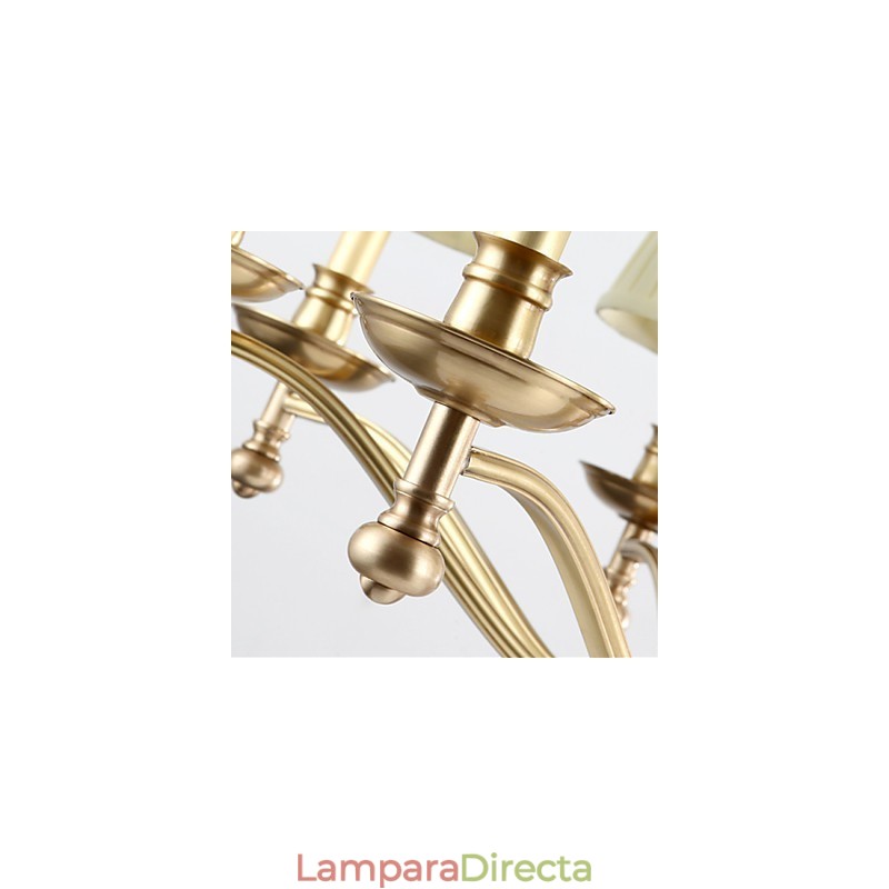 Lámparas colgantes de cristal estilo mini, tradicionales, clásicas, de metal.