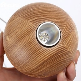Lámparas colgantes estilo mini linterna madera bambú
