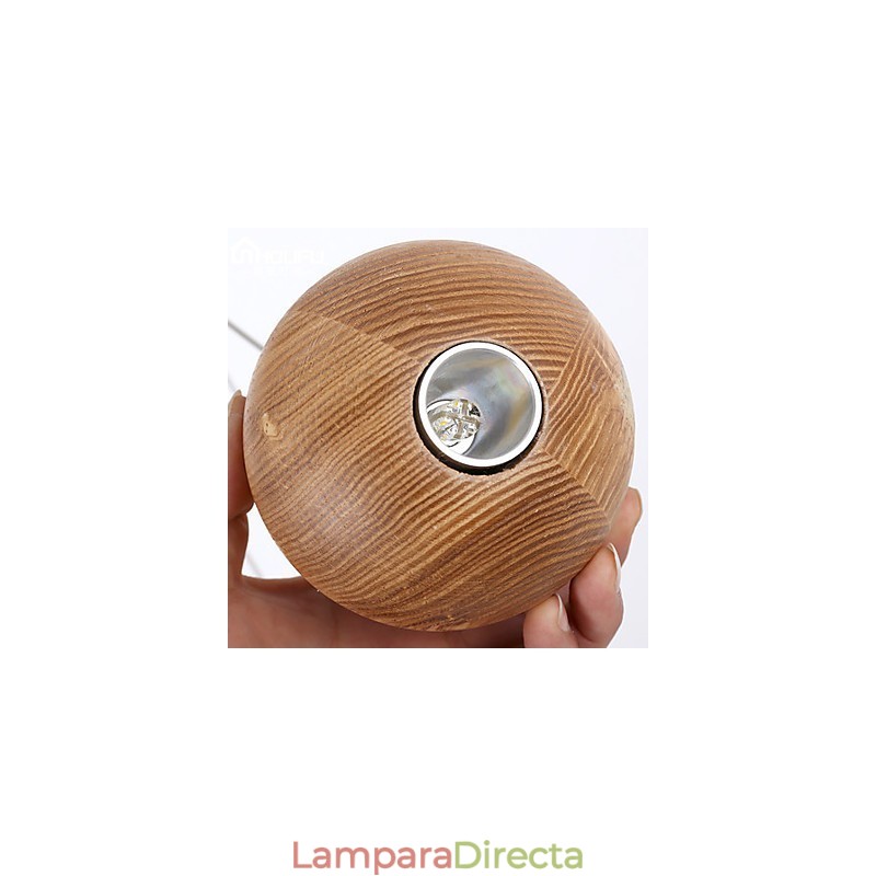 Lámparas colgantes estilo mini linterna madera bambú