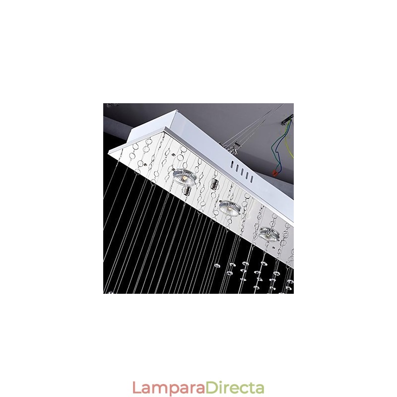 Lámpara colgante de metal galvanizado con cristal, estilo rústico, estilo cabaña, estilo tradicional, moderno y contemporáneo.