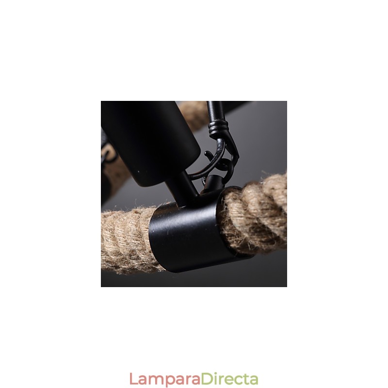 Lámpara colgante de araña estilo mini rústico de metal